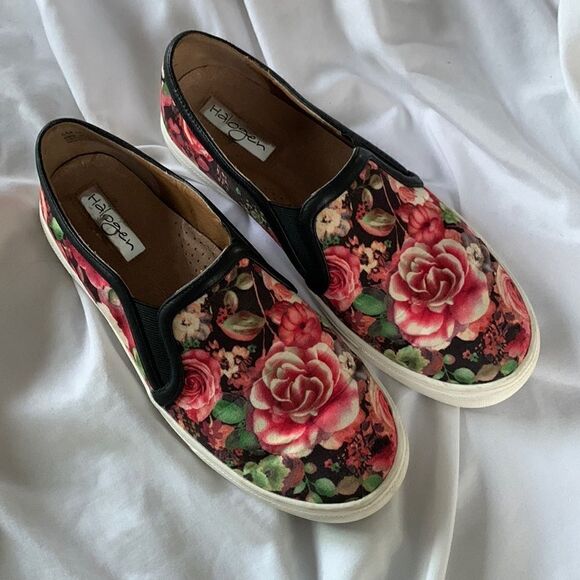 Euc halogen Floral slip on Sneakers - Picture 1 of 4